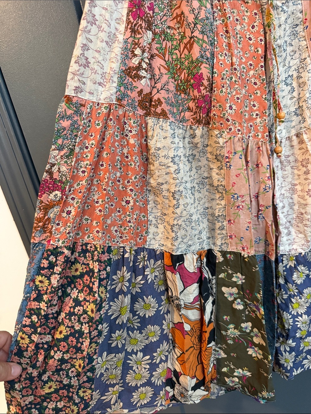 Boho Patchwork Pants in Multicolor - Picture 3 of 8